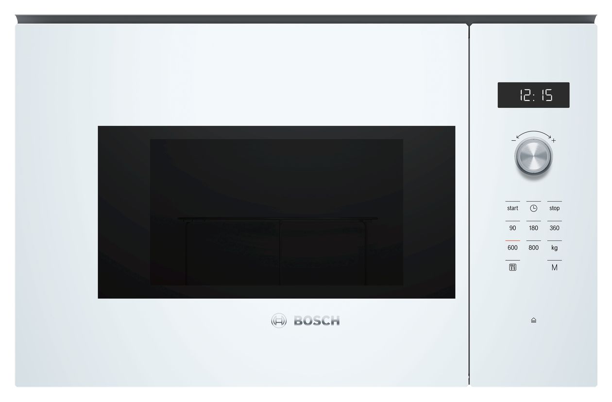 Serie 6 BFL524MW0 Einbau-Mikrowelle 800 W Größe: klein 5 Stufen (Weiß) 