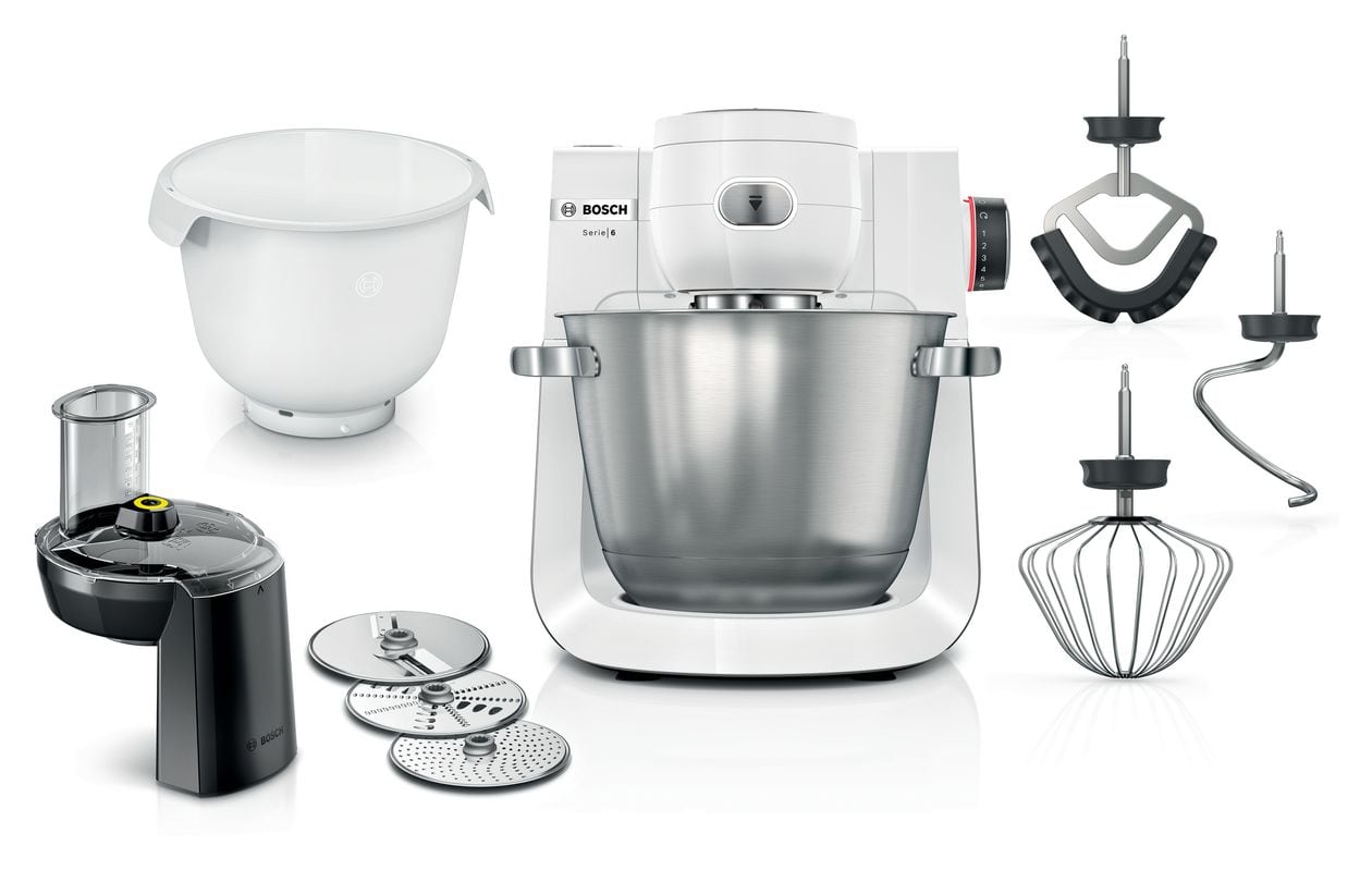 Serie 6 MUMS6EW23D 1600 W Küchenmaschine 5,5 l (Schwarz, Edelstahl, Weiß) 
