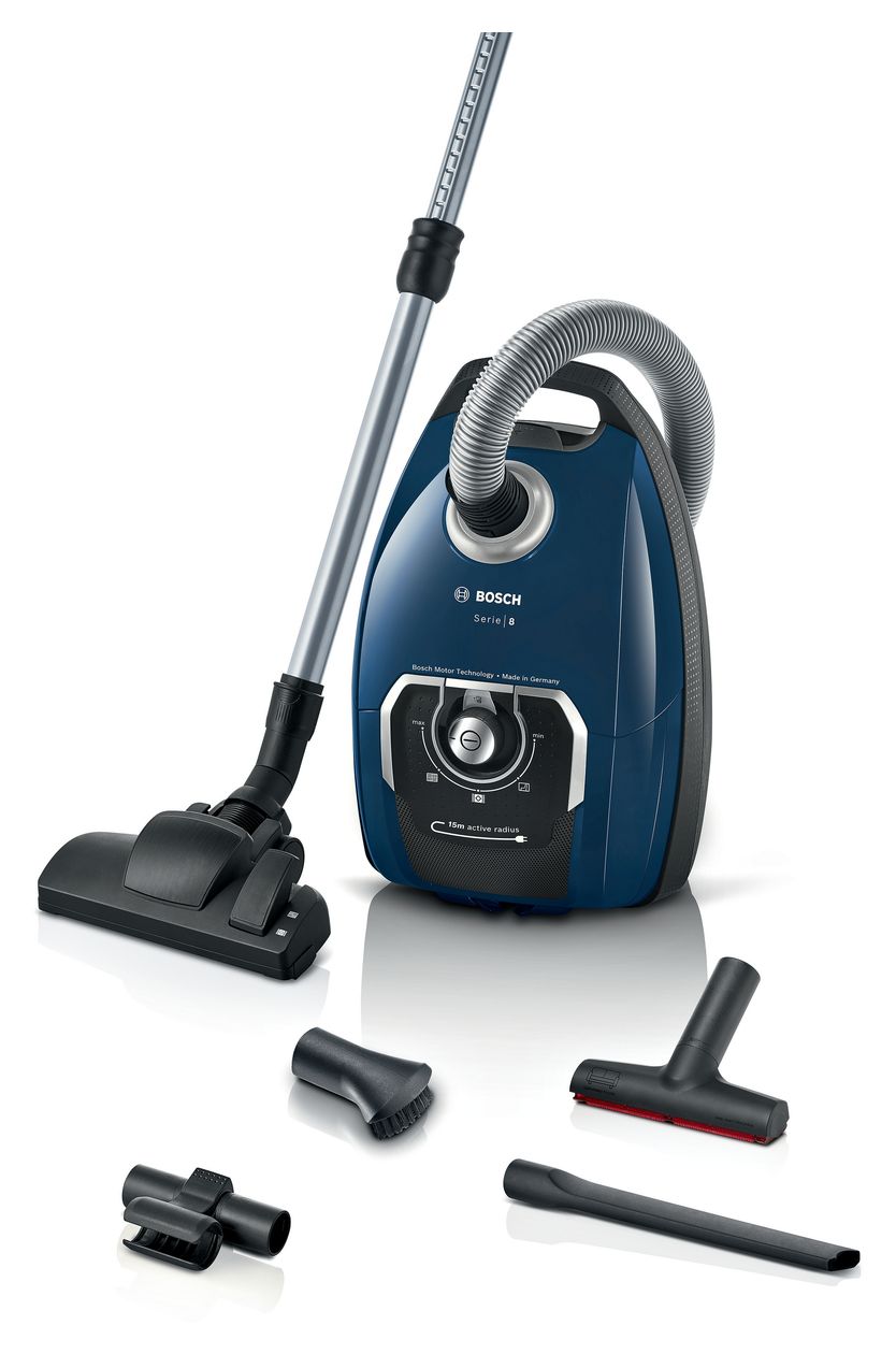 Serie 8 BGL8XPER Bodenstaubsauger mit Staubbeutel 700 W Allergie-Filter  (Schwarz, Blau) 