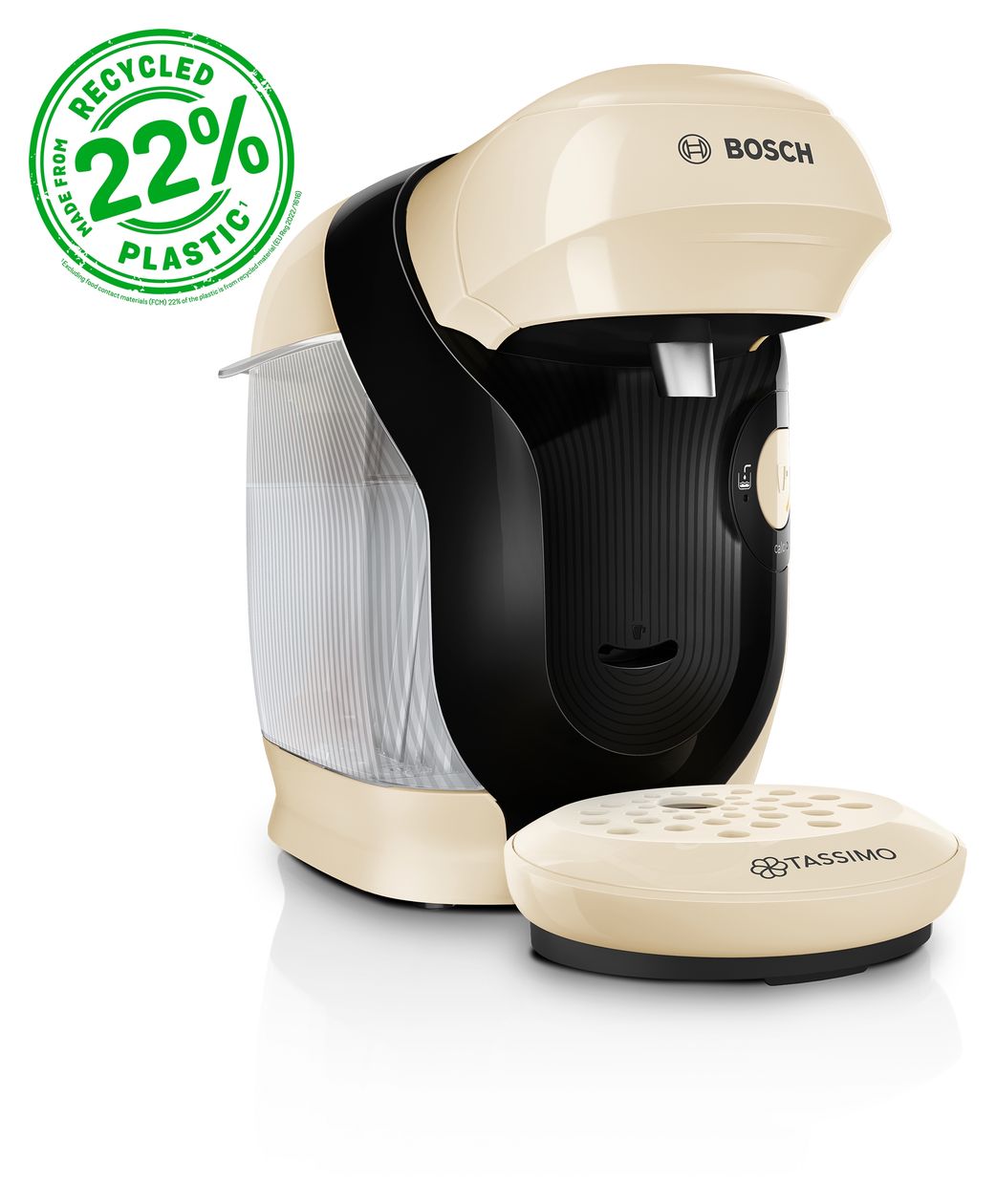 TAS112E Tassimo Style friendly Kaffeekapsel Maschine  (Cremefarben) 