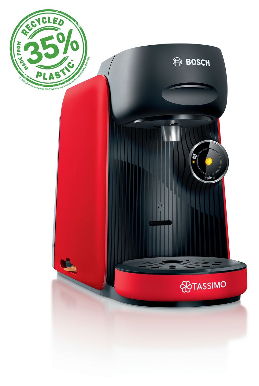 TAS163E Tassimo Finesse Kaffeekapsel Maschine  (Schwarz, Rot) 