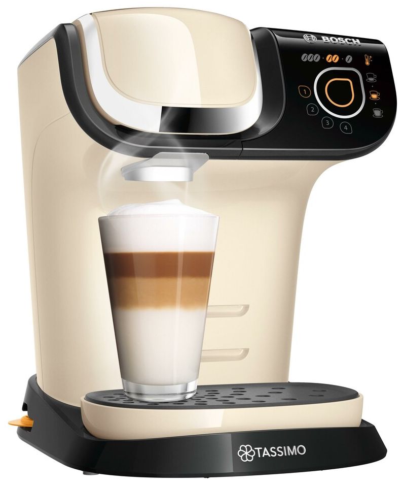 TAS6507 Tassimo My Way 2 Kaffeekapsel Maschine (Beige, Schwarz) 