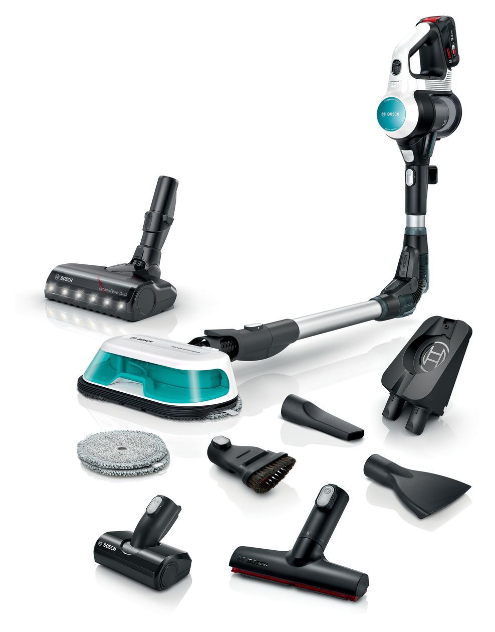 Unlimited 7 BKS71HYG3 ProHygienic Handstaubsauger Beutellos bis 40 min Laufzeit 18 V HEPA  (Schwarz, Weiß) 