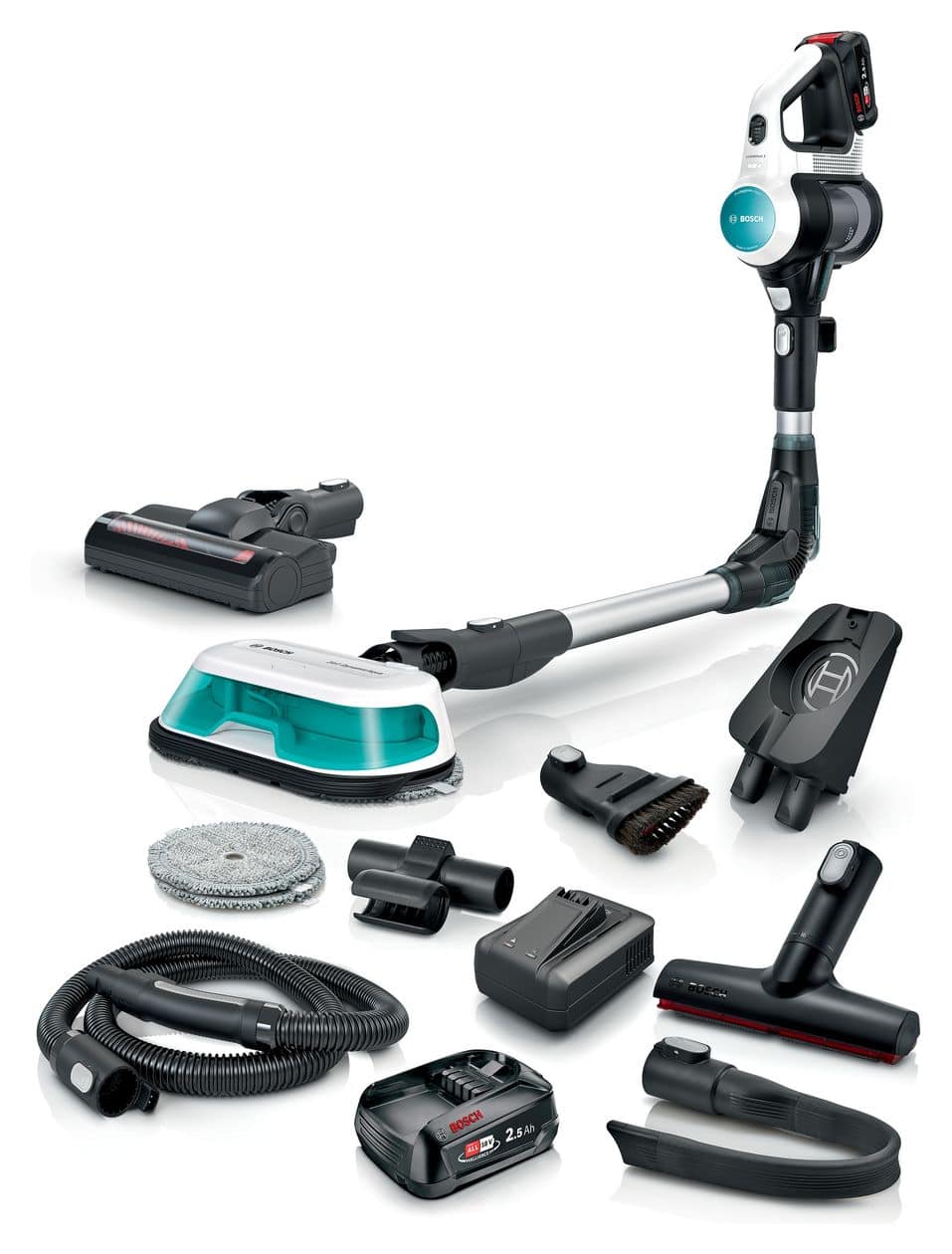 Unlimited 7 BSS712XHYG ProHygienic Aqua Handstaubsauger Beutellos bis 35 min Laufzeit 18 V HEPA (Aqua-Farbe, Schwarz, Silber, Weiß) 