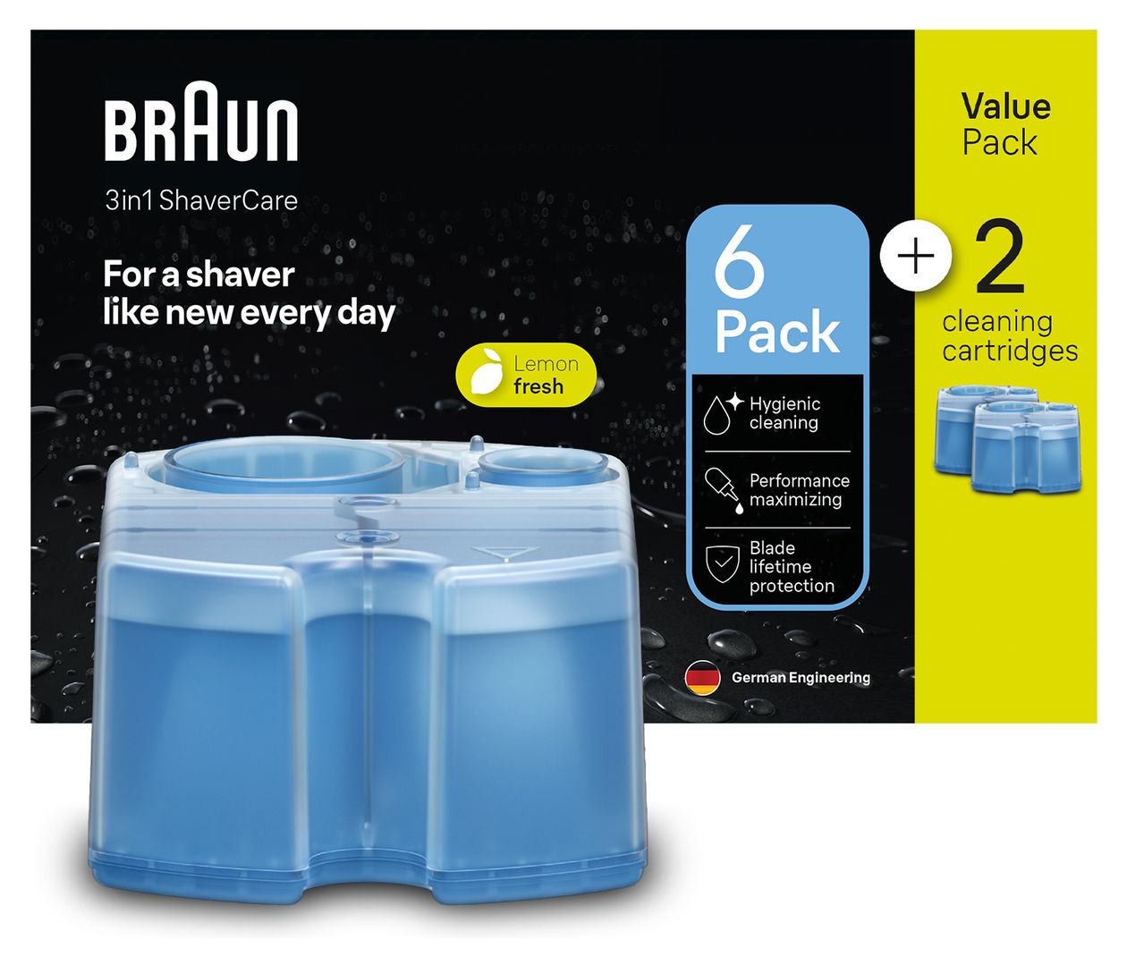 3-in-1 ShaverCare Reinigungskartuschen, 6+2 Pack 