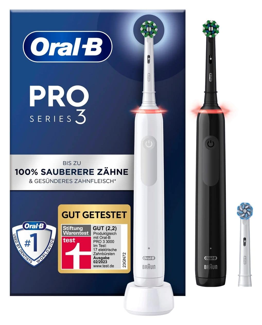 ORAL-B Pro 3 3900 Duo Rotierende Zahnbürste  Rotierende Zahnbürste für Erwachsene 
