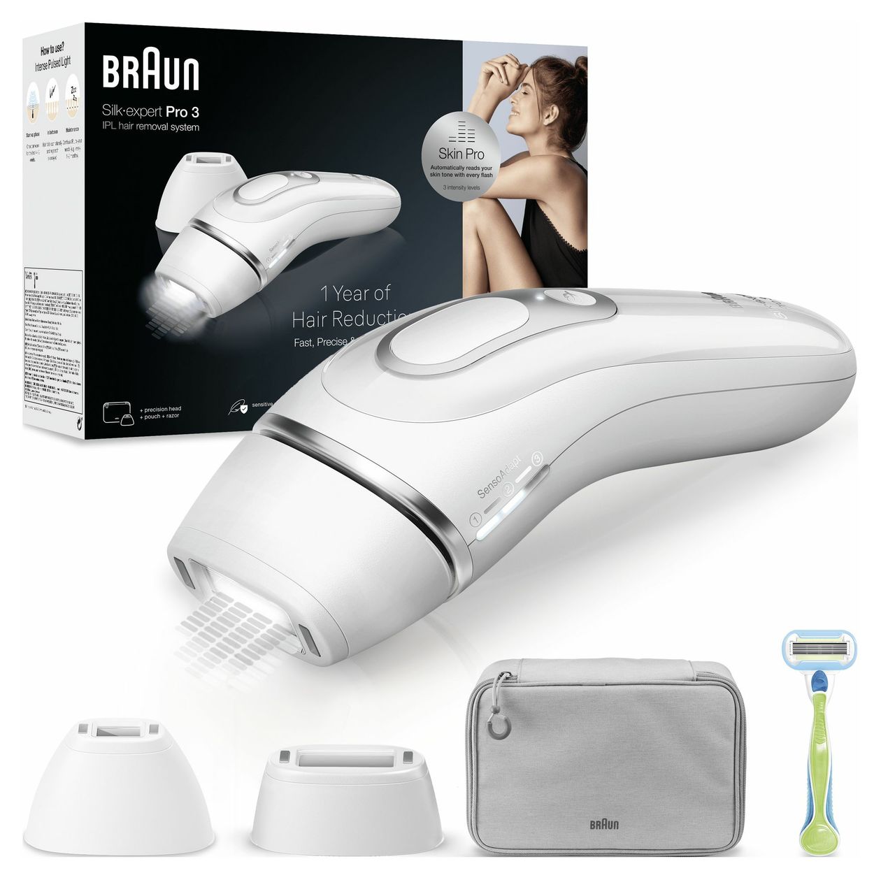 Silk-expert Pro 3 PL3122 Lichtimpulstechnologie (IPL) Epilierer/Damenrasierer 