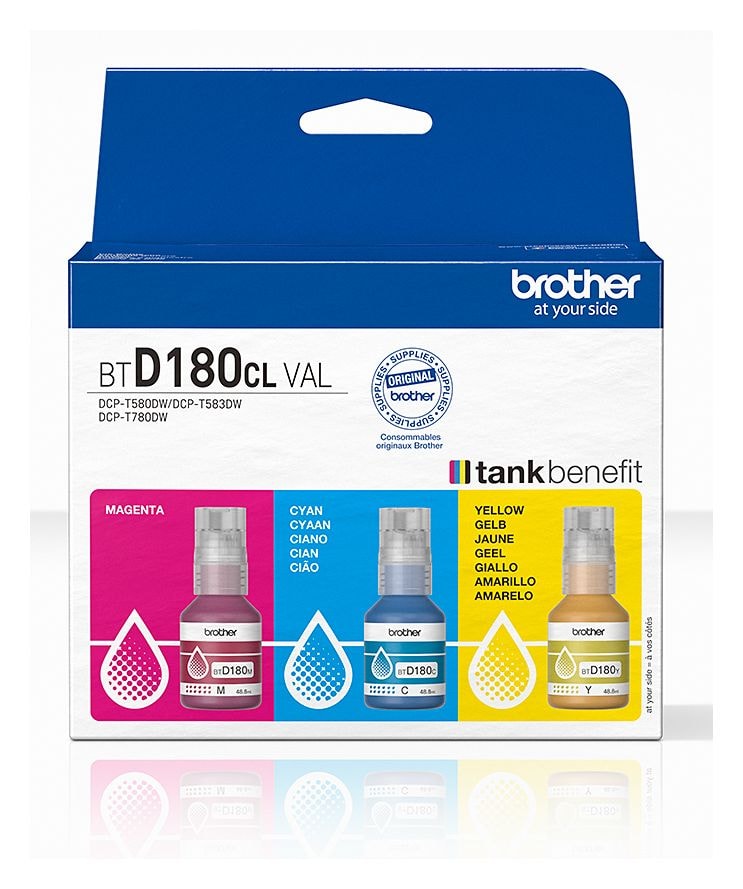 BTD180CLVAL originale Druckerpatronen Cyan, Magenta, Gelb 