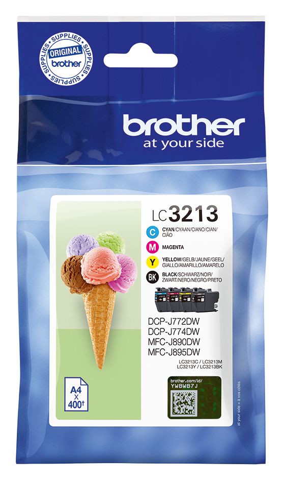 LC-3213VALDR originale Druckerpatronen Schwarz, Cyan, Magenta, Gelb 400 Seiten 
