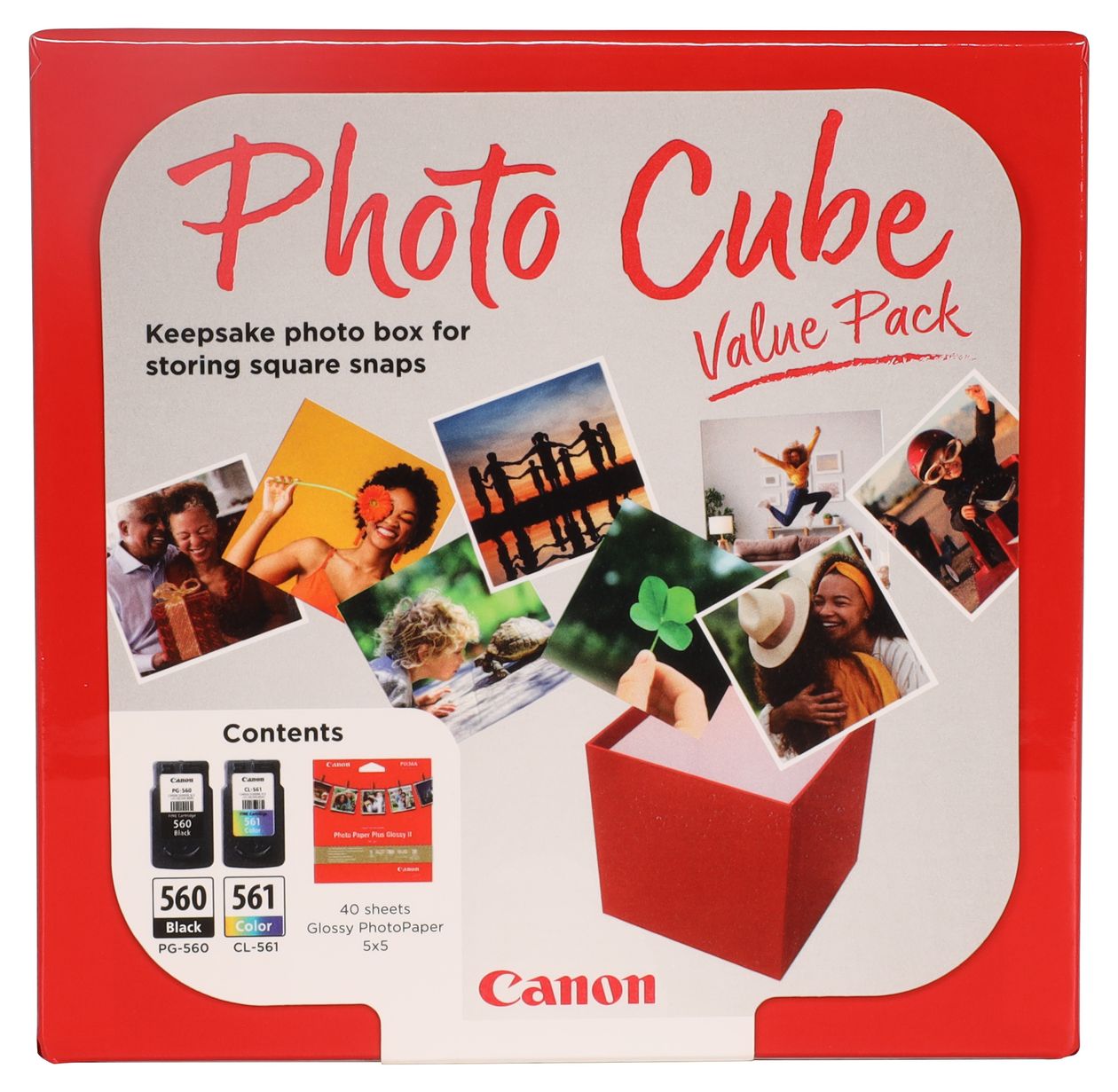 PG-560/CL-561 Photo Cube Value Pack originale Druckerpatronen Schwarz, Cyan, Magenta, Gelb 