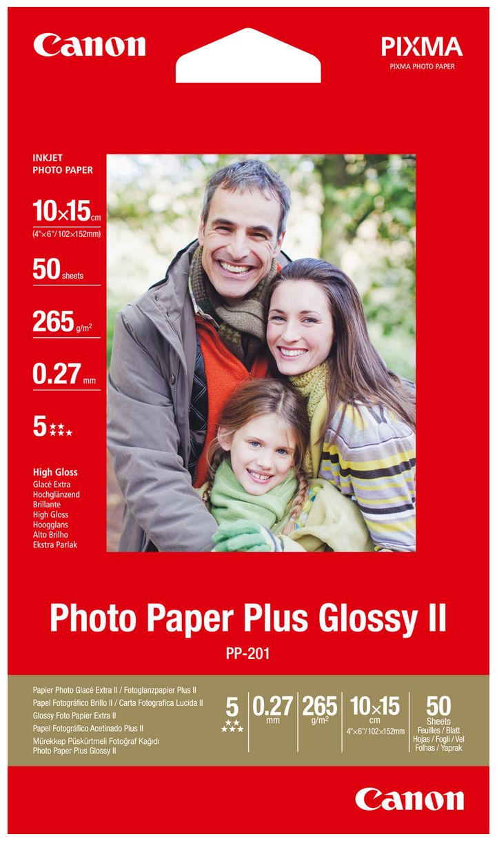 PP-201 Glossy II Fotopapier Plus 10 x 15 cm – 50 Blatt 
