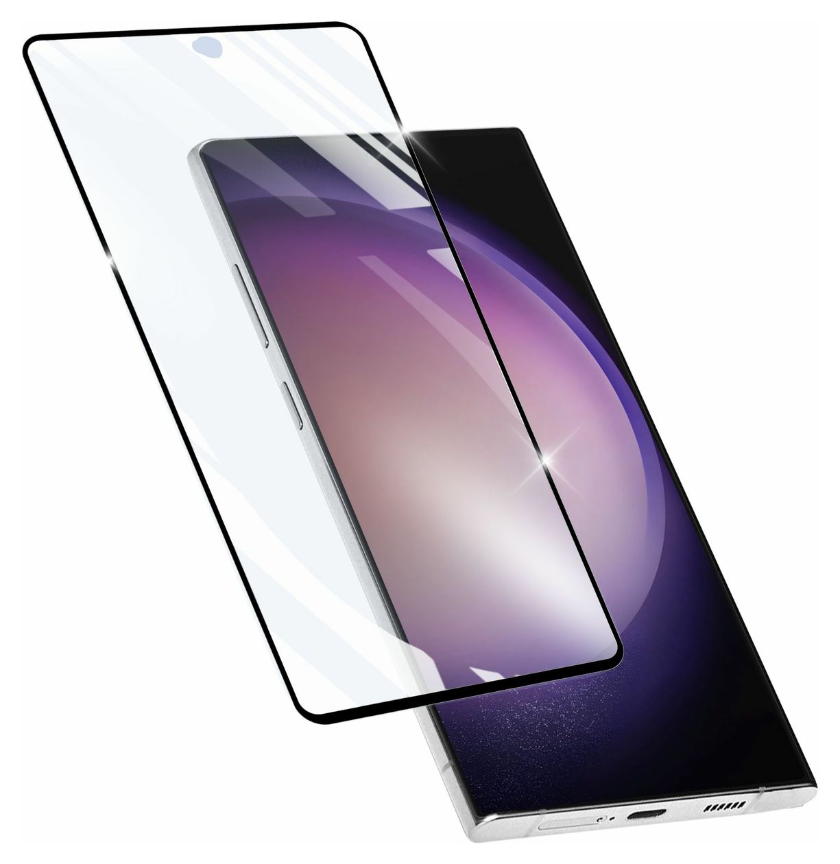 60711 Klare Bildschirmschutzfolie gehärtetes Glas 9H für  Samsung Galaxy S24 ultra Fallbeständig, Kratzresistent, Schockresistent 