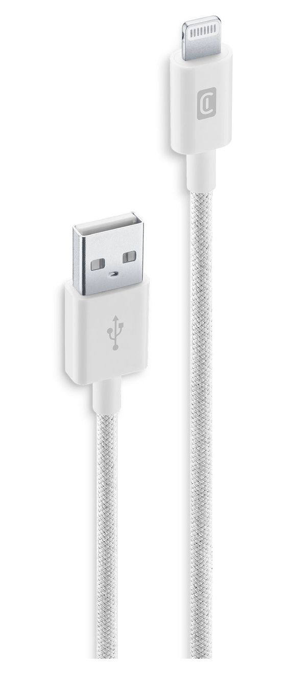 Braided Data Cable Lightning auf USB A Männlich bis 12 W 1,5 m  (Weiß) 