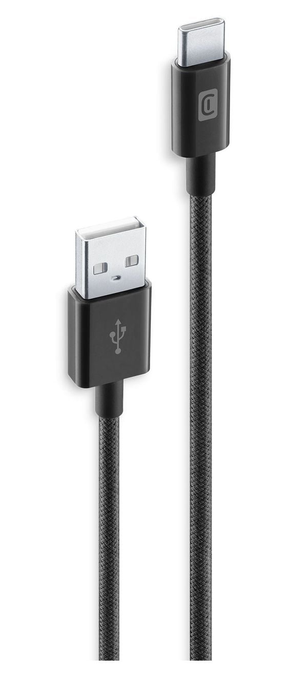 Braided Data Cable Rundkabel USB A auf USB C Männlich bis 15 W 1,5 m  (Schwarz) 