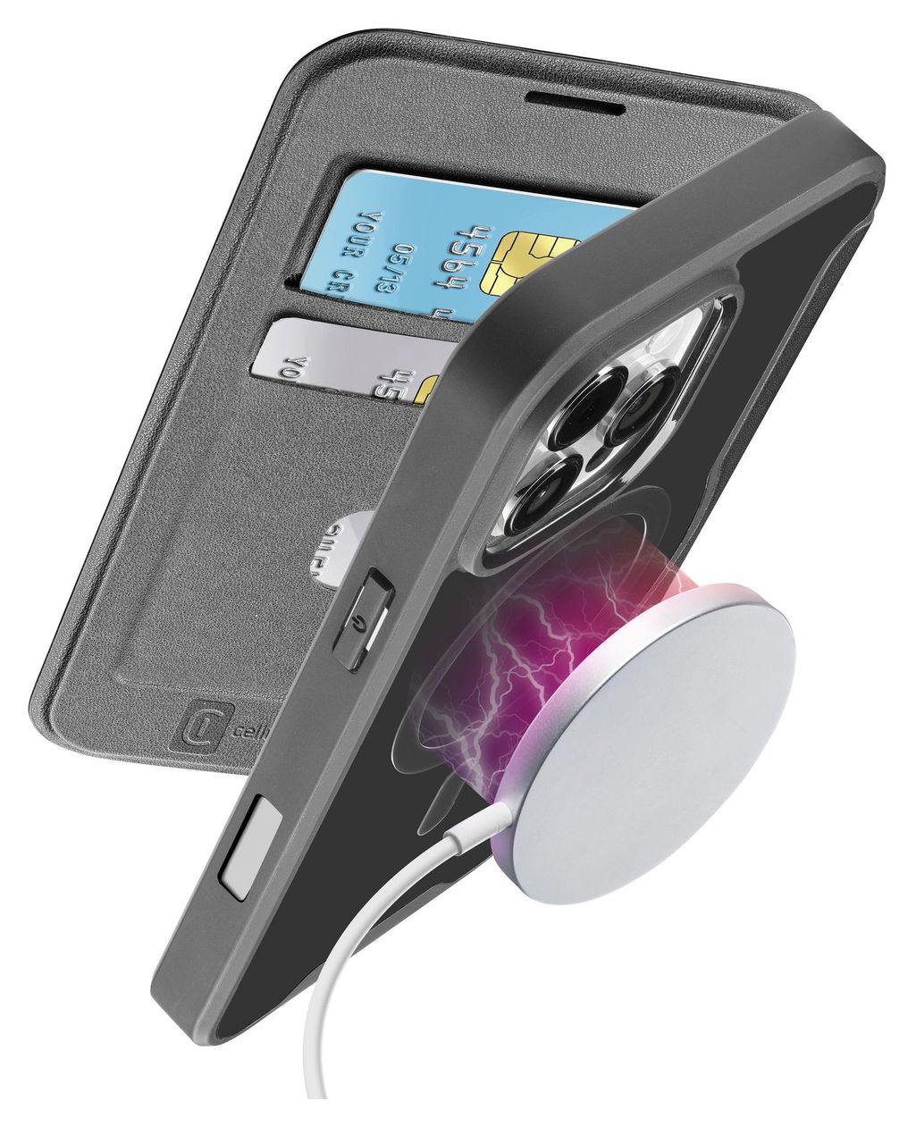 Daily Mag Folio für Apple iPhone 16 Pro Max  (Schwarz) 