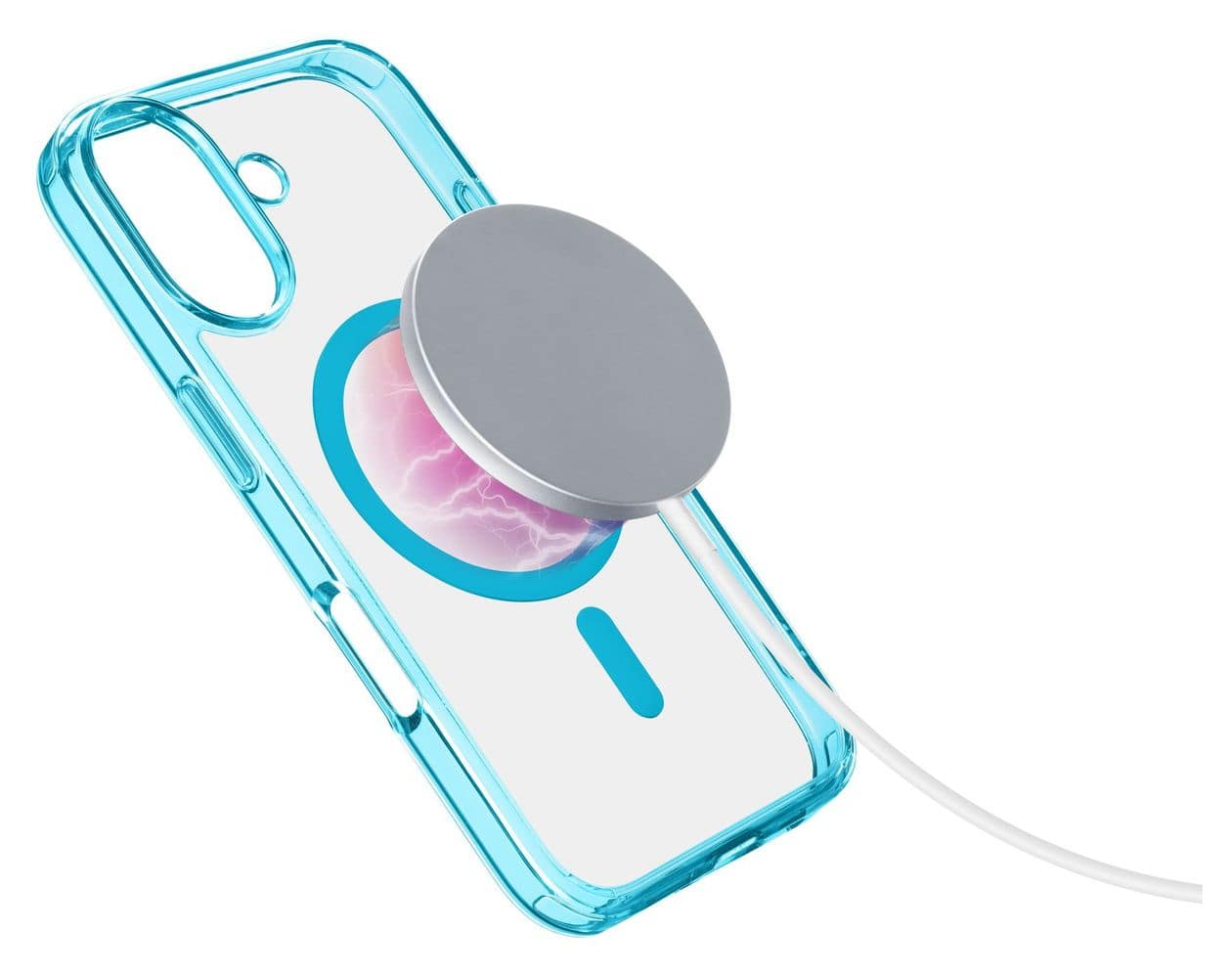 Iconic Mag Cover für Apple iPhone 16  (Hellblau) 