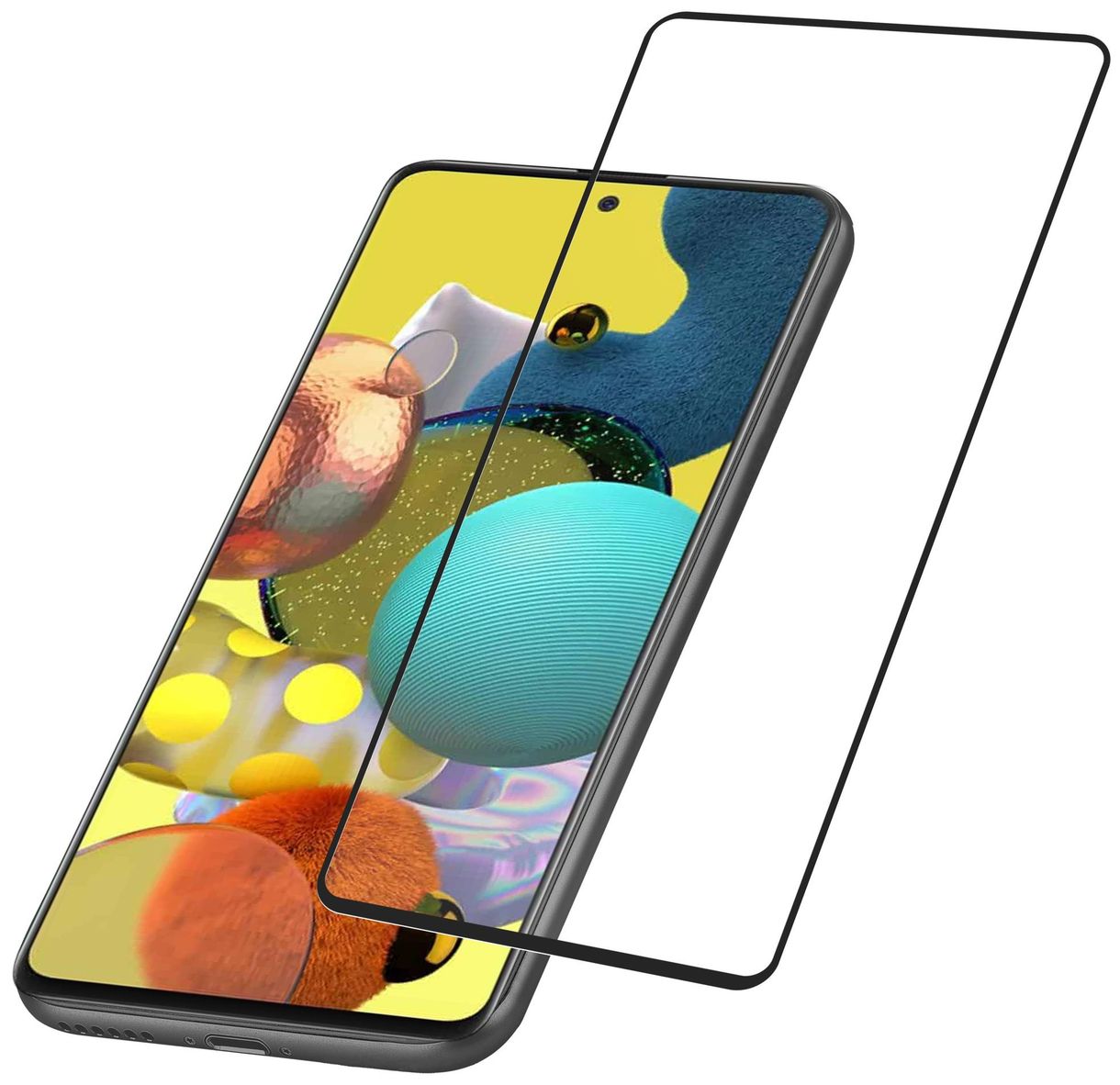 TEMPGCABGALA52K Klare Bildschirmschutzfolie gehärtetes Glas 9H für  Samsung Galaxy A52 5G, Galaxy A52 4G Stoßfest, Splitterfrei, Schockresistent 