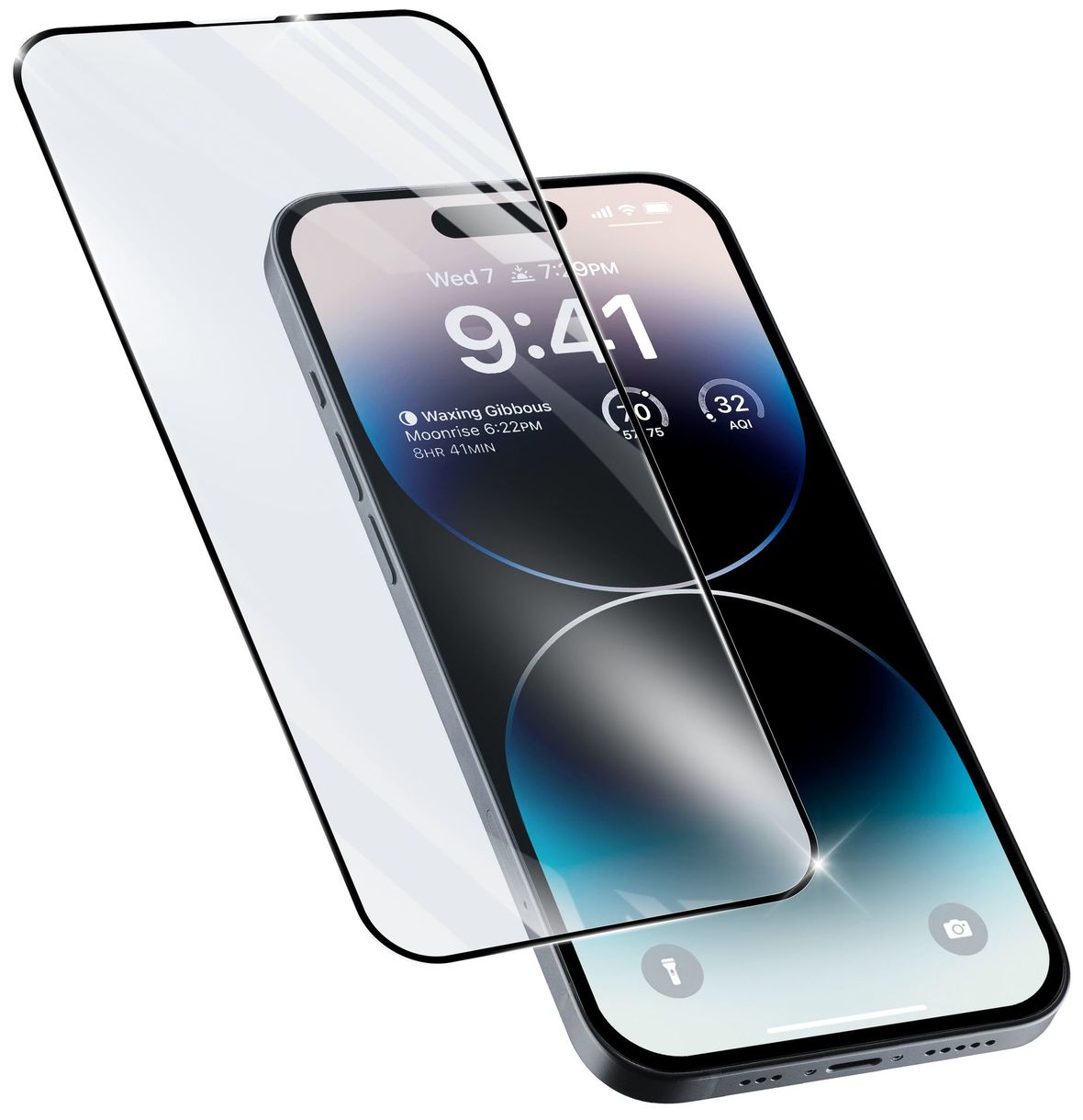 TEMPGCAPIPH14MAXK Klare Bildschirmschutzfolie gehärtetes Glas 9H für  Apple iPhone 14 Plus, iPhone 14 Pro Max Stoßfest, Splitterfrei, Schockresistent 