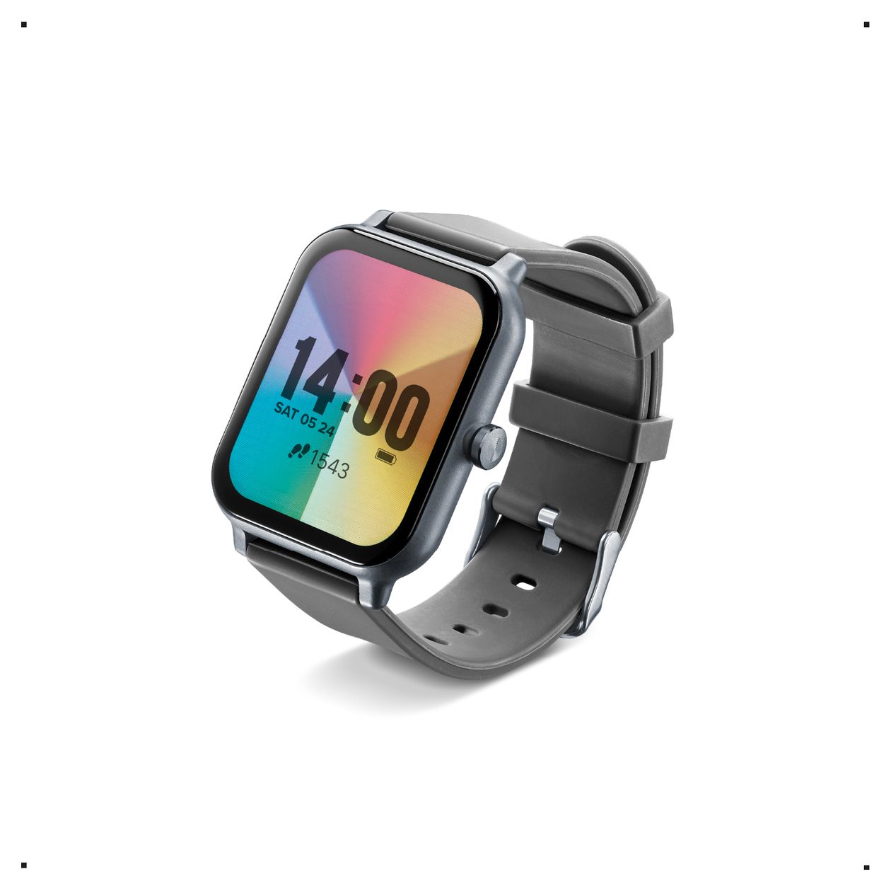 ION 60800 Digital Smartwatch Rechteckig 120 h  (Schwarz) 