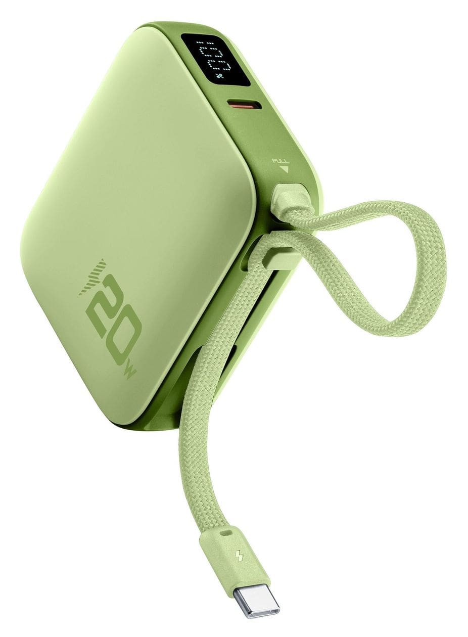POWER BANK POCKET 10000 mAh 20W PORT USB-C GRÜN 