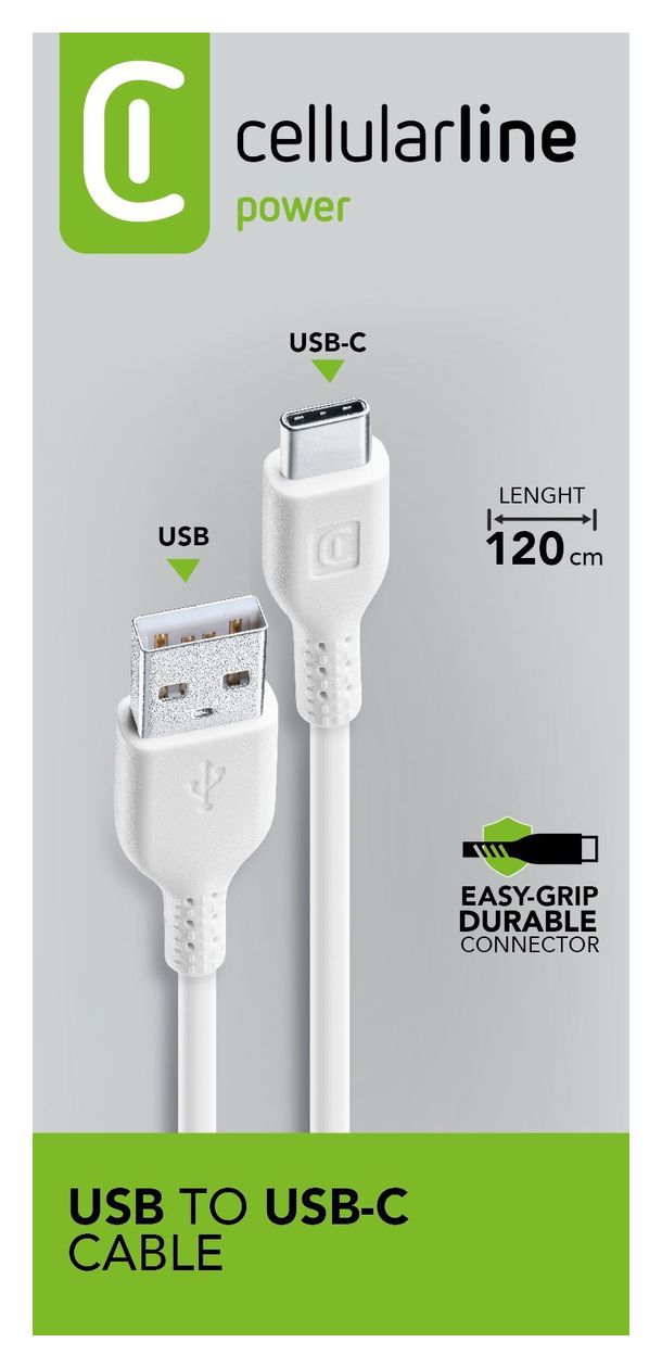 Power Cable USB A auf USB C Männlich bis 15 W 1,2 m  (Weiß) 