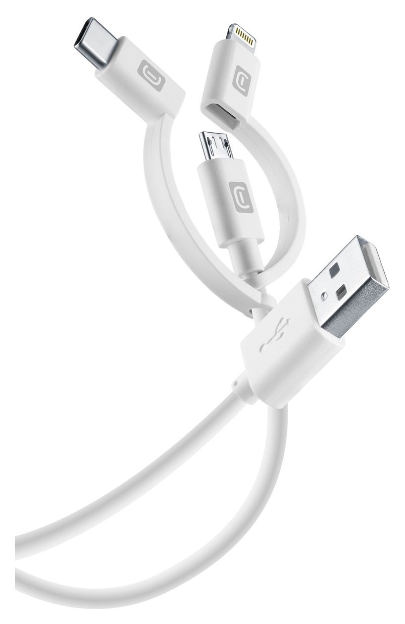 Power Cable Lightning auf USB A Männlich 1 m  (Weiß) 