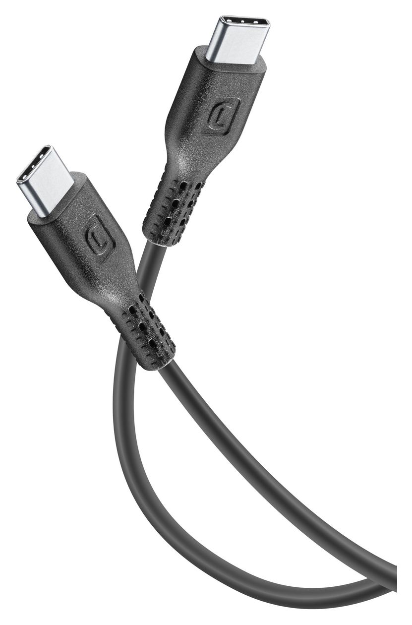 Power Cable USB C auf USB C Männlich bis 60 W 1,2 m  (Schwarz) 