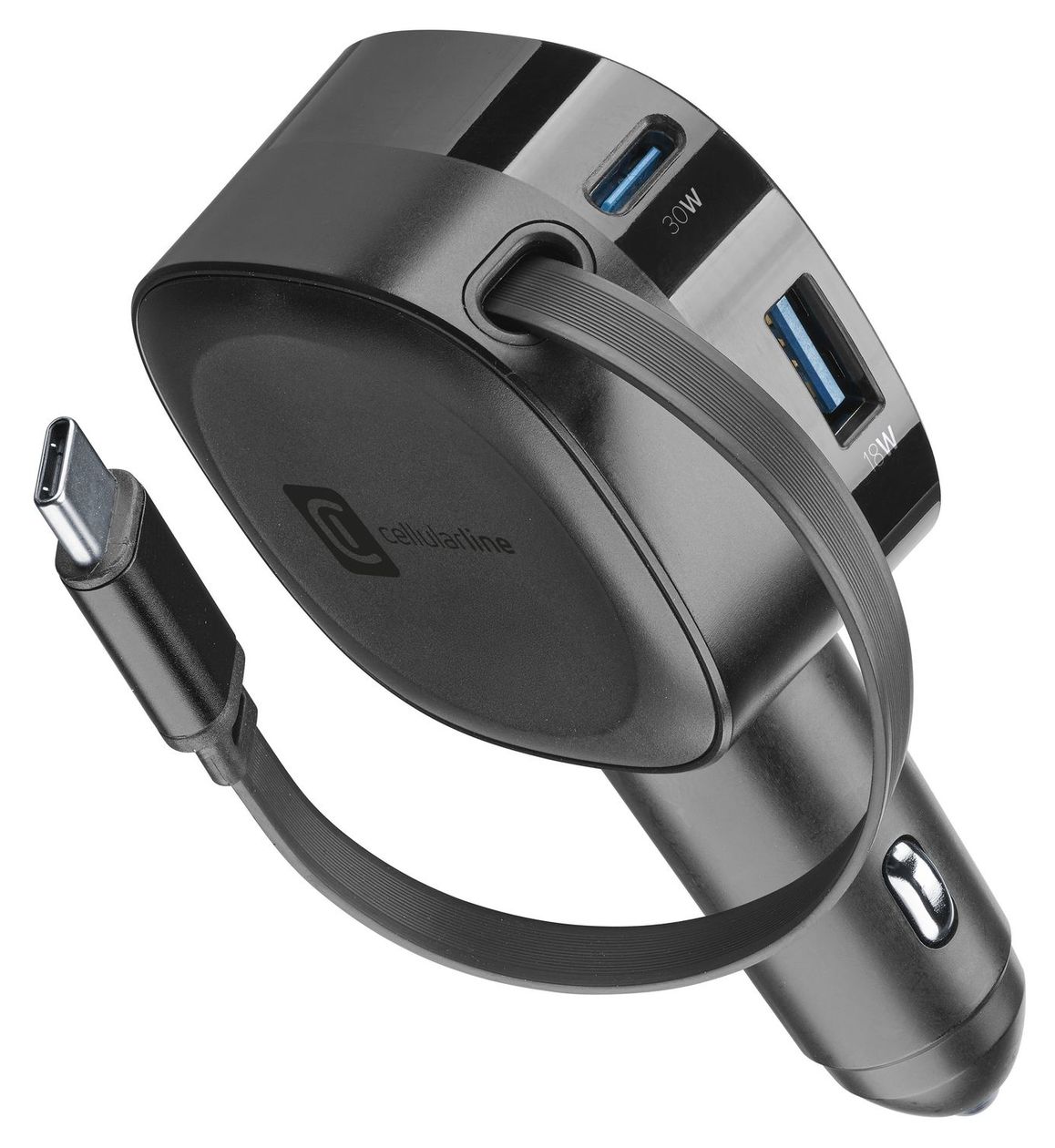 Retractable Car Charger 60W-Autoladegerät mit einziehbarem Kabel 