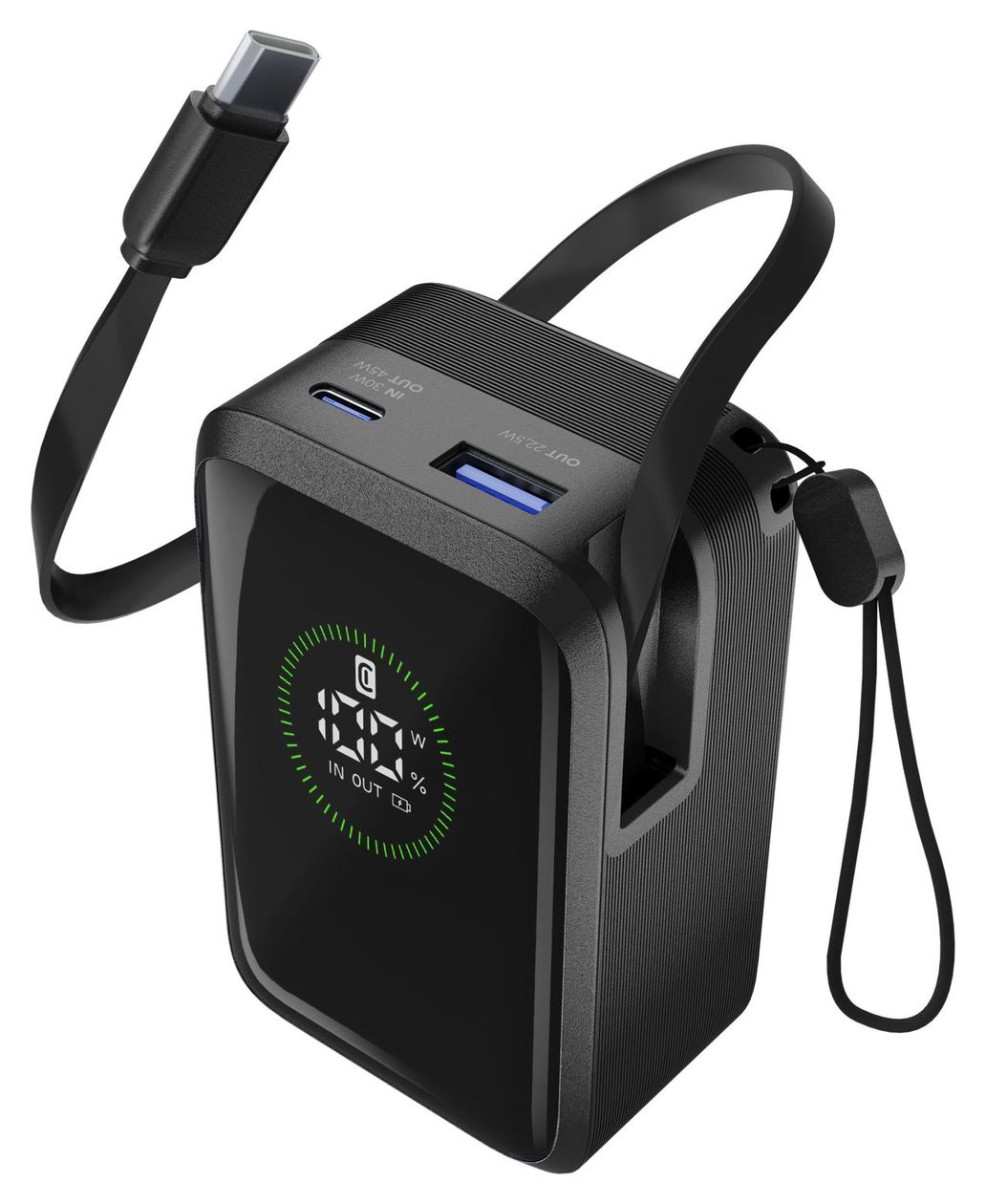 Roller 10000 mAh Powerbank USB Typ-C  (Schwarz) 