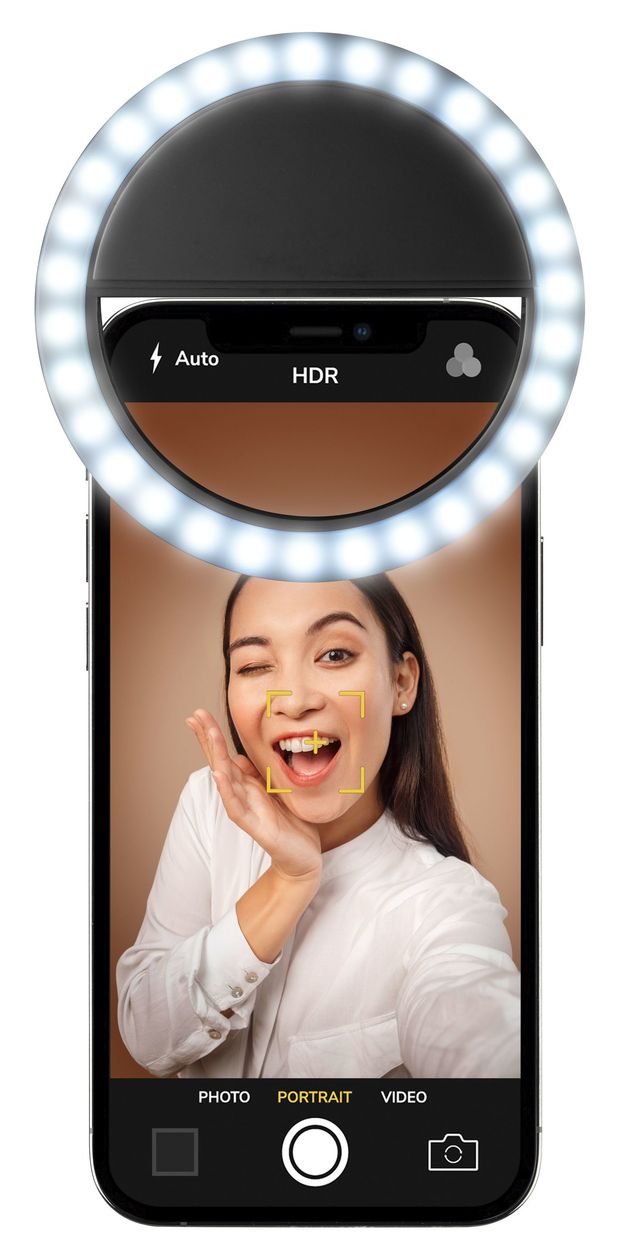 Universal Selfie Lichtring LED Batterie/Akku 