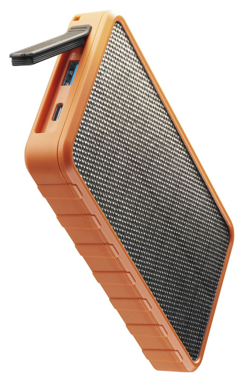 Solar 10000 mAh Powerbank USB Typ-C  (Orange) 