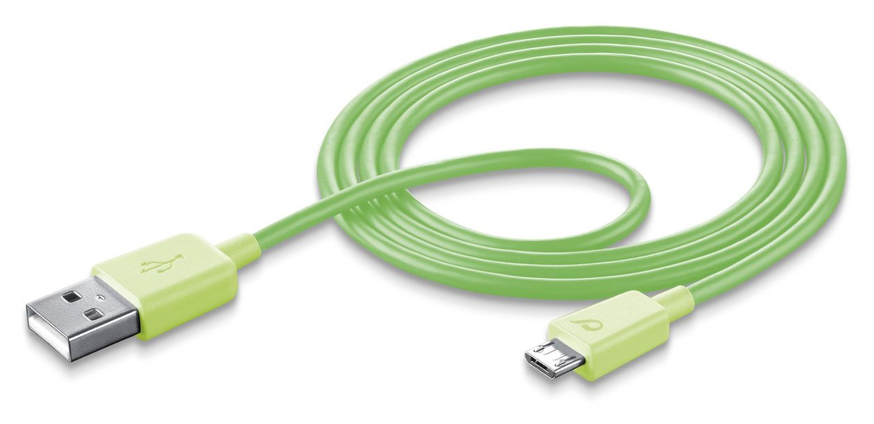 Stylecolor Cable USB A auf Micro-USB B Männlich 1 m  (Grün) 