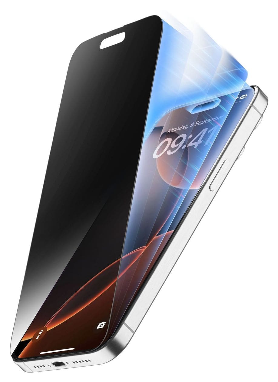 Top Secret Eclipse Datenschutz-Bildschirmschutz " Privacy " gehärtetes Glas 9H für  Apple iPhone 16 Pro Max 