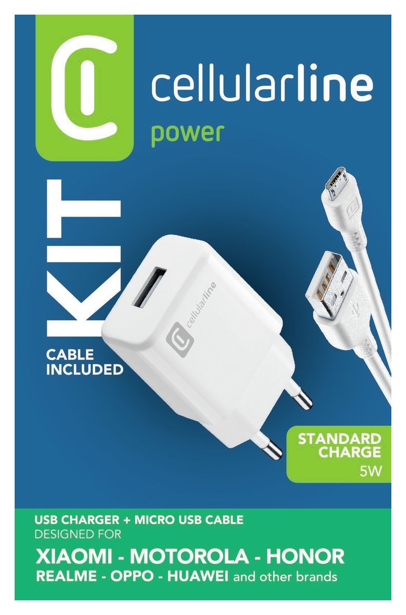 USB Charger Kit 1A - Micro USB - Huawei, Xiaomi, Wiko, Asus and other smartphone Netzladegerät 1A mit Micro-USB-Kabel 