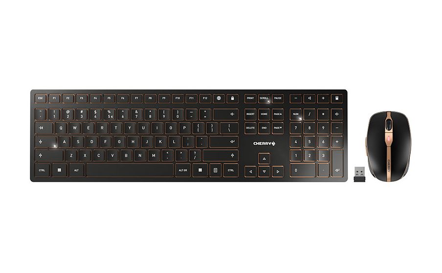 DW9000 Slim Universal Tastatur RF Wireless + Bluetooth 2.4 - 2.4835 GHz  (Schwarz) 