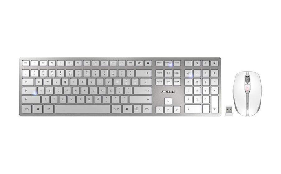 DW9100 Slim Universal Tastatur RF Wireless + Bluetooth 2.4 - 2.4835 GHz  (Silber) 
