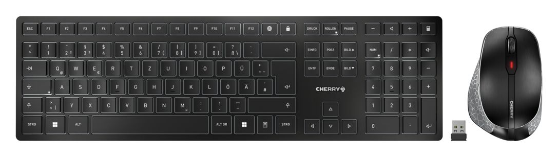 DW9500 SLIM Universal Tastatur (Schwarz, Grau) 