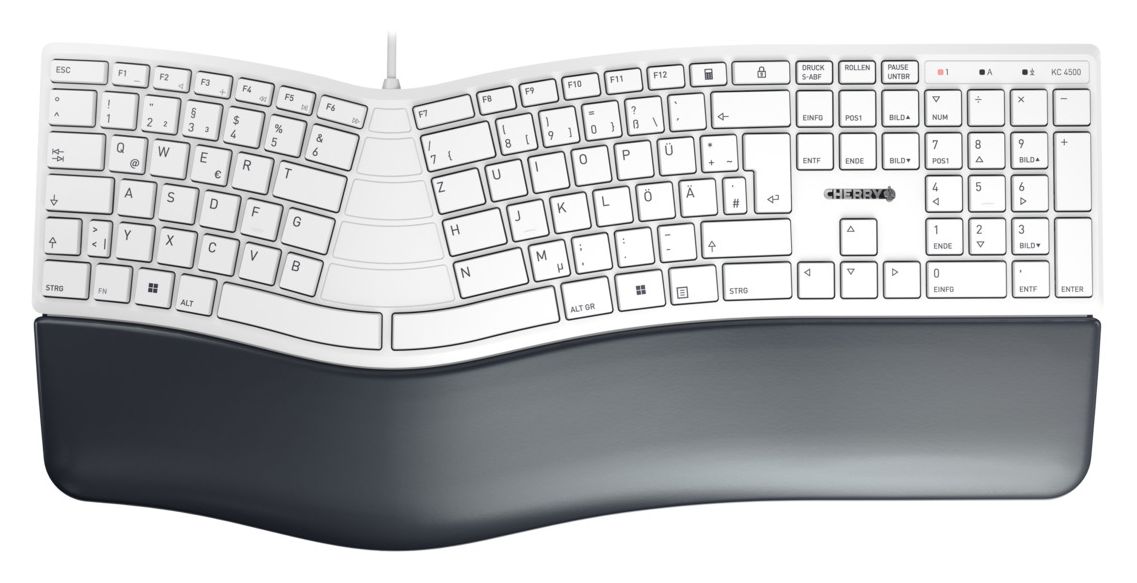 KC4500 Ergo Universal Tastatur USB  (Weiß) 