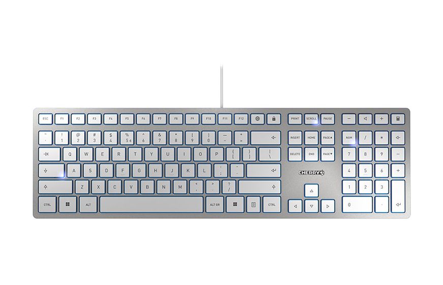 KC6000 Slim Universal Tastatur USB  (Silber, Weiß) 