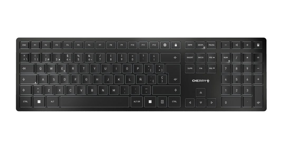 KW9100 Slim Universal Tastatur RF Wireless + Bluetooth 2.4 - 2.4835 GHz  (Schwarz) 