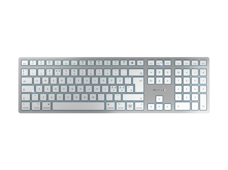 KW9100 Slim Mac Universal Tastatur USB + Bluetooth  (Silber) 