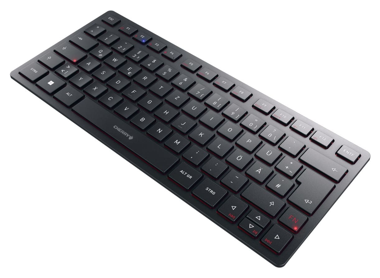 KW9200 Mini Universal Tastatur USB + RF Wireless + Bluetooth 2.4 GHz  (Schwarz) 