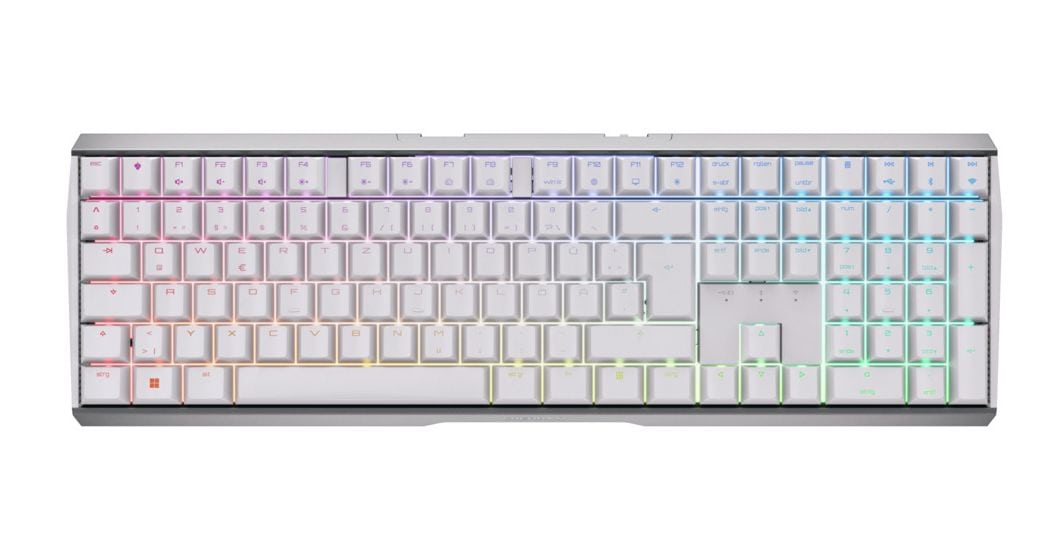 MX3.0S RGB RGB-LED Gaming Tastatur RF Wireless + Bluetooth 2.4 GHz  (Weiß) 