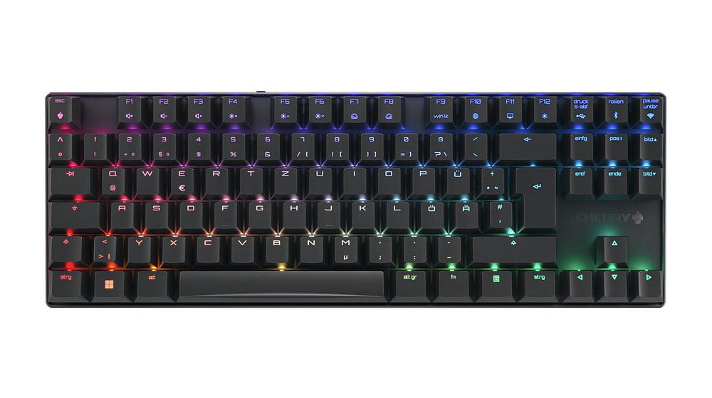 MX8.2 TKL Wireless RGB RGB-LED Gaming Tastatur USB + RF Wireless + Bluetooth 2.4 GHz  (Schwarz) 