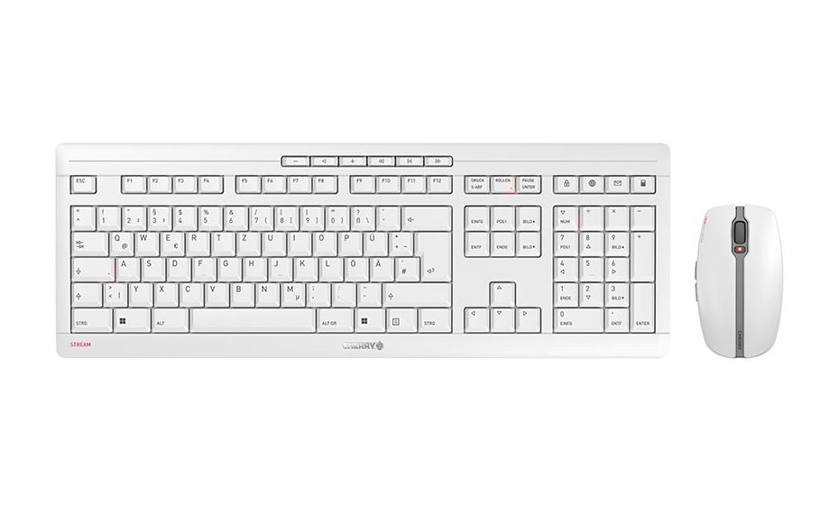 Stream Desktop Büro Tastatur RF Wireless 2.4 - 2.4835 GHz  (Weiß) 