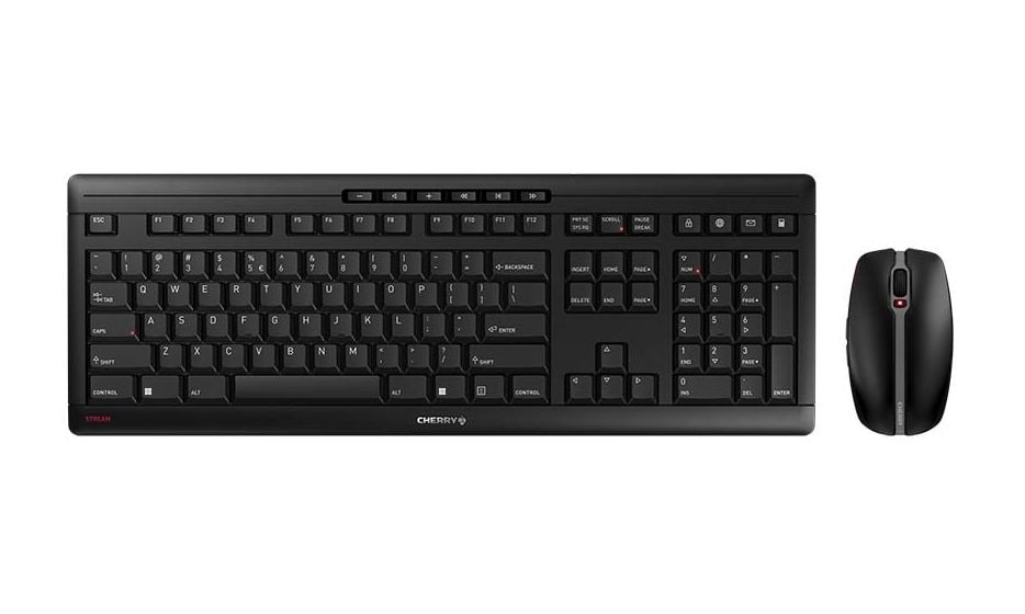Stream Desktop Büro Tastatur RF Wireless 2.400 - 2.4835 GHz  (Schwarz) 