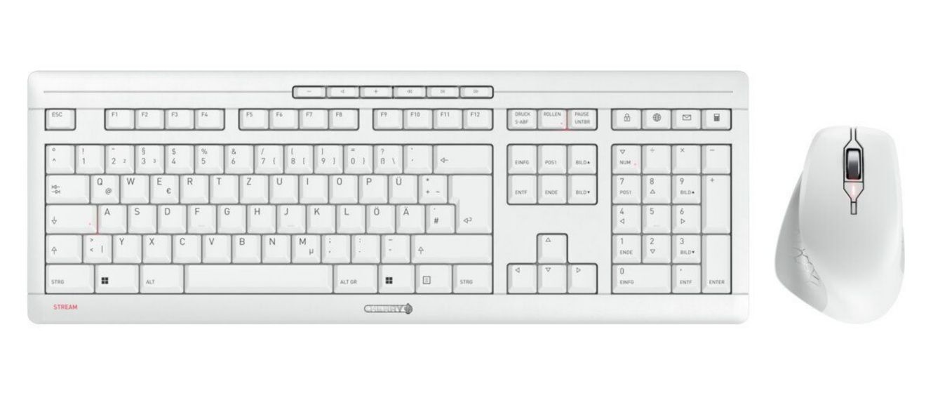 Stream Desktop Comfort Heimbüro Tastatur RF Wireless 2.4 GHz  (Weiß) 