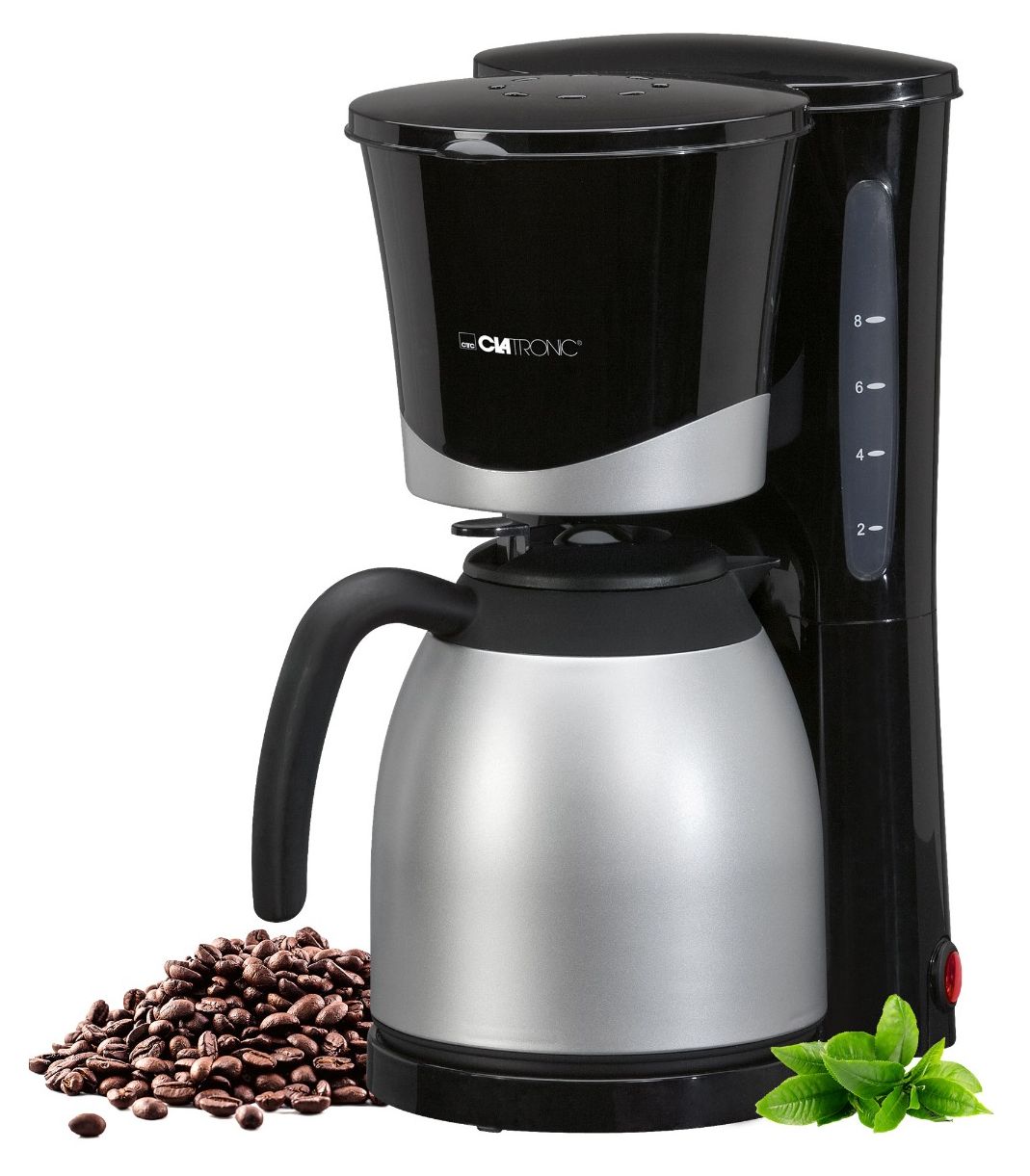 KA3327 10 Tassen Thermo Filterkaffeemaschine  (Schwarz, Edelstahl) 