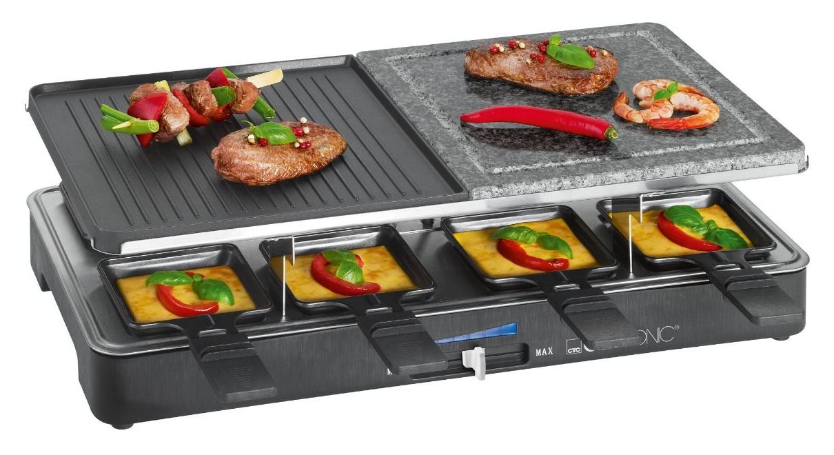 RG3518 Raclettegrill für 8 Personen 1400 W  (Schwarz) 