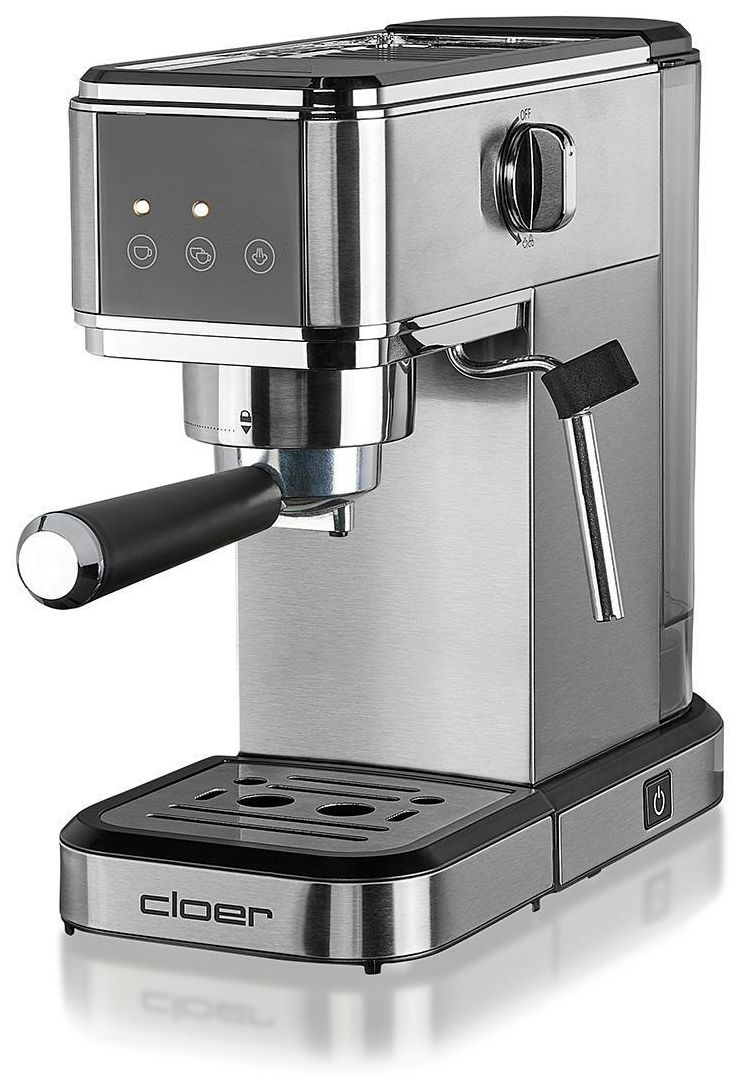 5829 Espressomaschine Siebträger Kaffeemaschine 20 bar 1350 W (Schwarz, Edelstahl) 